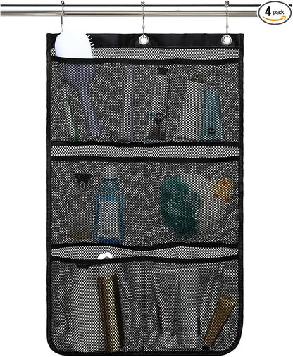 Fammart Mesh Shower Caddy Hanging, Quick-Drying Shower Organizer with 7 Pockets, Portable Bathroom Organizers and Storage for Shampoo, Soap, Loofah, Travel, and Cruise Essentials