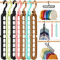 Magic Space Saving Hangers,7 Pack Multi-Functional Closet Organizers and Storage, 9-Hole Cascading Hanger, College Dorm Room Essentials for Guys, Heavy Duty Wardrobe Clothes Drying Rack for Shirts