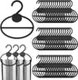 80 Pcs Scarf Hangers, Plastic Scarf Holder Organizer with Center Bar, Space Saving Clothes Hanger for Scarves, Ties, Belts, Headbands (Black)