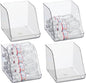 iDesign Plastic Water Bottle Organizer for Fridge, Clear Bottle Holder for Kitchen and Pantry, 4-Pack