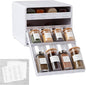 YouCopia SpiceStack® Adjustable Spice Rack Organizer, Pull-Down 24-Bottle Seasonings and Spices Holder for Kitchen Cabinet and Pantry Organization with 104 Included Labels | Adjustable