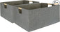Storage Bin for Shelves Rectangle Closet Baskets Foldable Box with Handles, Gray Storage Bins, Storage Boxes for Home Office Car Dormroom