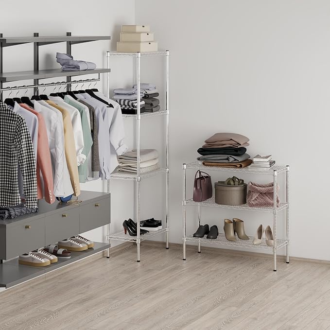 14" Deep x 36" Wide x 34" Height Wire Shelving Kit | 3-Tier | NSF Commercial Storage Rack Unit