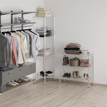 14" Deep x 36" Wide x 34" Height Wire Shelving Kit | 3-Tier | NSF Commercial Storage Rack Unit