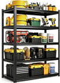 78" H Garage Shelving 2400LBS Capacity Heavy Duty Storage Shelves, Adjustable 5 Tier Metal Industrial Shelf for Kitchen, Utility Room, Warehouse and Basement,18" Dx36 Wx78 H, Black