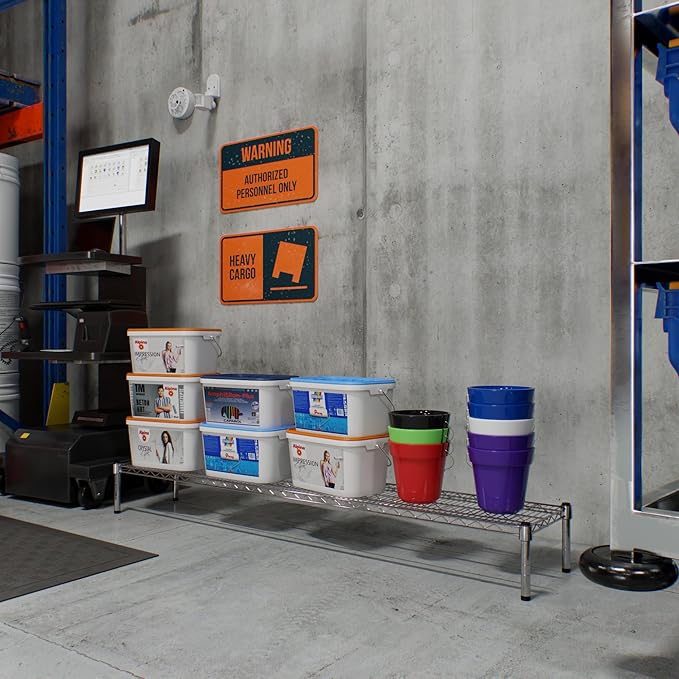 14" Deep x 72" Wide x 8" Height 1-Tier Wire Shelving Kit | NSF Commercial Storage Rack Unit