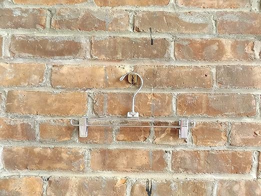 NAHANCO Metal Skirt/Pant Hanger with Standard Hook - 12" (Pack of 25)