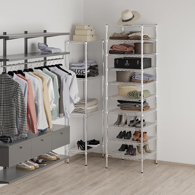 24" Deep x 24" Wide x 86" Height Wire Shelving Kit | 10-Tier | NSF Commercial Storage Rack Unit