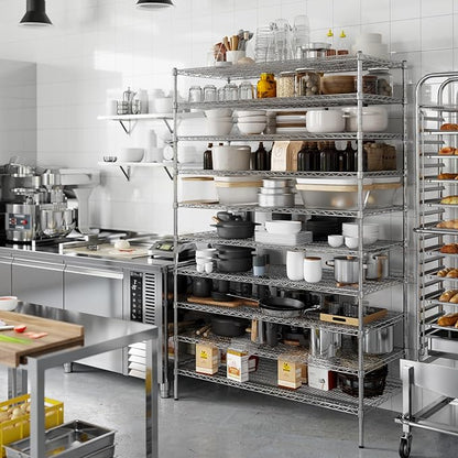 24" Deep x 54" Wide x 86" Height Wire Shelving Kit | 10-Tier | NSF Commercial Storage Rack Unit