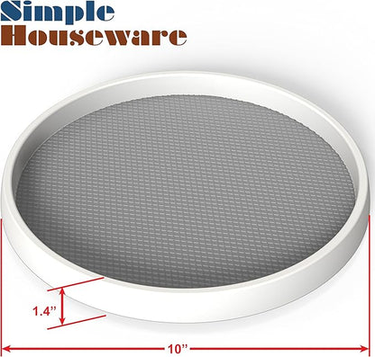 Simple Houseware 10-Inch Lazy Susan Spice Organizer Rotating Tray, 4-Pack