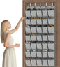 homyfort 35 Pockets Over the Door Shoe Organizer, Hanging Door Shoe Rack for Closet, Large Shoe Storage Holder Zapateras Organizer for Shoes (Black)