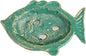Sungmor Heavy Duty Cast Iron Soap Holder, Vintage Bar Soap Dish for Kitchen Bathroom Sink, Lovely Fish Shape & Antique Green Sponge Dish Soap Tray, Decorative Jewelry Holder Tabletop Container