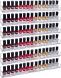 6Pcs/Set Acrylic Nail Polish Rack Wall Mounted,Lipstick Essential Oil Bottle Holder Organizer,Nail Paint Display Stand Shelf for Storage