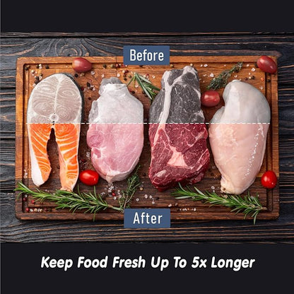 Vacuum Sealer Bags, 100 Quart 8" x 12" and Pint 6" x 10" Commercial Grade Textured Food Sealer Bag, Vacuum Storage Bags for Storage, Meal Prep or Sous Vide