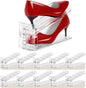 Shoe Slots Organizer 10 Pack - Shoe Stackers,3 Levels Adjustable,Space Savers 50%,Double Layer Holders for Closet (Transparent),Organizador de Zapatos