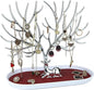 MORE&LESS Antlers Jewelry Display Stand,Silver Deer Hanging Organizer for Ring Earrings Necklace Bracelet