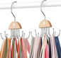 ZEDODIER 2 Pack Tank Top Hanger, Rotatable Bra Organzier for Closet, Max 48 Storage Capacity Sport Bra Holder, Space Saving Closet Organizers and Storage, Natural