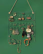 Earring Holder for Wall Hanging Jewelry Organizer Display Acrylic Hanger Rack with 96 Holes, 6 Hooks for Necklaces, Bracelets (Accessories are not included)