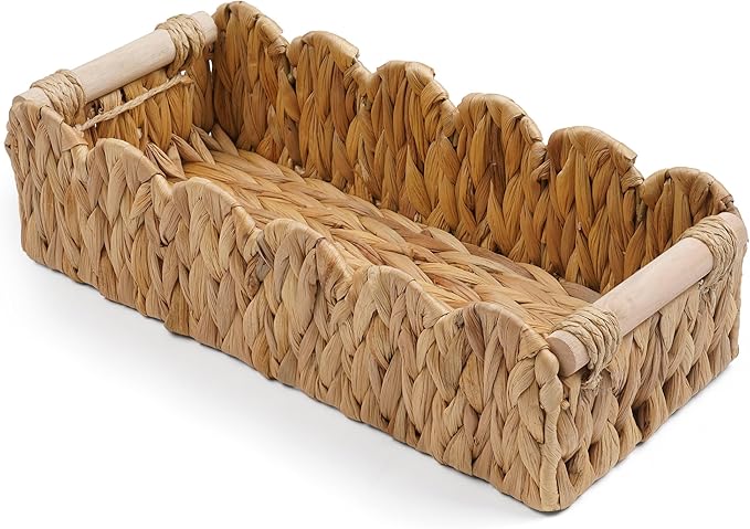 Toilet Paper Storage Basket Bathroom Counter Organizer Wicker Baskets for Organizing Cute Basket for Bedroom Nursery Room Kitchen Bathroom Decor -Natural
