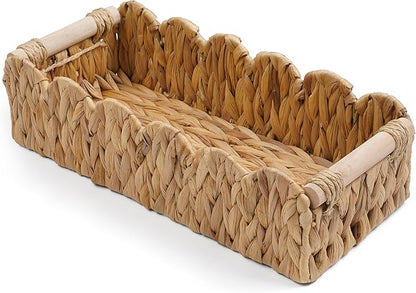 Toilet Paper Storage Basket Bathroom Counter Organizer Wicker Baskets for Organizing Cute Basket for Bedroom Nursery Room Kitchen Bathroom Decor -Natural