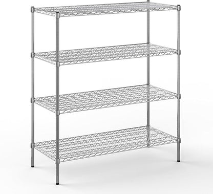 21" Deep x 48" Wide x 54" Height Wire Shelving Kit | 4-Tier | NSF Commercial Storage Rack Unit