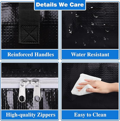 StorageRight Large Moving Bags Heavy Duty Storage Totes for Storage,Packing & Moving Collapsible Moving Supplies with Large Capacity, Reinforced Zippers and Handles, 88L, 4 Packs