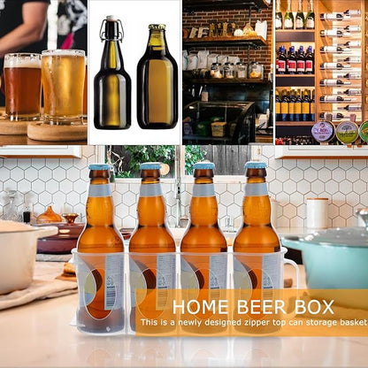 CHILDWEET 2pcs Fridge Can Dispenser Beer Refrigerated Holder Storage Box for Drinks Can Storage for Refrigerator Seasoning Jar Crisper