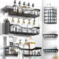 NESOMI Shower Caddy Adhesive Shower Organizer 8-Pack, Rustproof Stainless Steel Bathroom Shelves, Large Capacity No-Drill Rack Storage Accessories with Soap Dish Toothbrush Holder Hooks