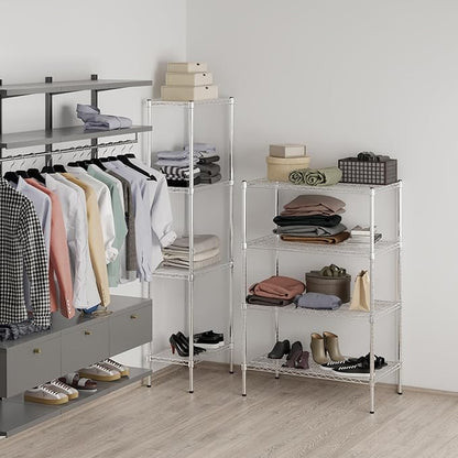 21" Deep x 36" Wide x 54" Height Wire Shelving Kit | 4-Tier | NSF Commercial Storage Rack Unit
