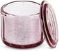 KooK Glass Salt Cellar, with Lid, Embossed Pressed Glass, Clear Storage Container, for Coffee, Sugar, Spices and Candies, Handwash Only, 10 oz, (Pink)