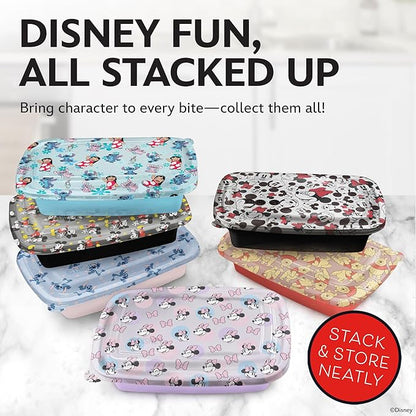 Best Brands Disney Meal Prep Containers - 20-Piece Reusable Food Containers with Lids - Freezer, Microwave & Dishwasher Safe - Featuring Mickey & Minnie, Lilo & Stitch - 33.8 Oz To Go Food Containers