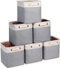 Cube Storage Bins 10.5” x 10.5 x 11” Cloth Baskets for Storage with Handles Storage bins for Shelf, Closet, Office Organizer, Set of 6