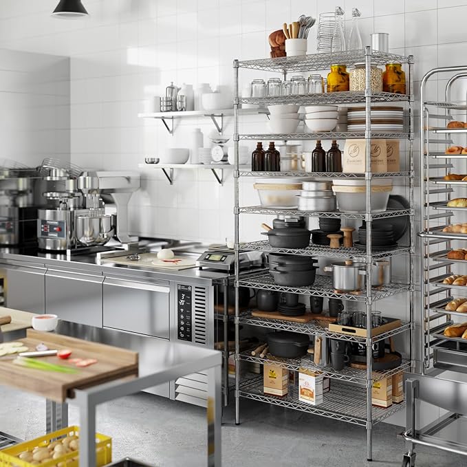 21" Deep x 36" Wide x 86" Height Wire Shelving Kit | 10-Tier | NSF Commercial Storage Rack Unit