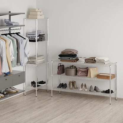 18" Deep x 60" Wide x 34" Height Wire Shelving Kit | 3-Tier | NSF Commercial Storage Rack Unit