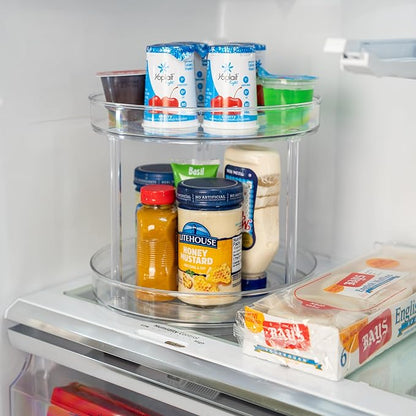 Dial Industries Lazy Susan Turntable Organizer for Pantry, Cabinet, Countertop, 2 Tier, 10.5 Inch