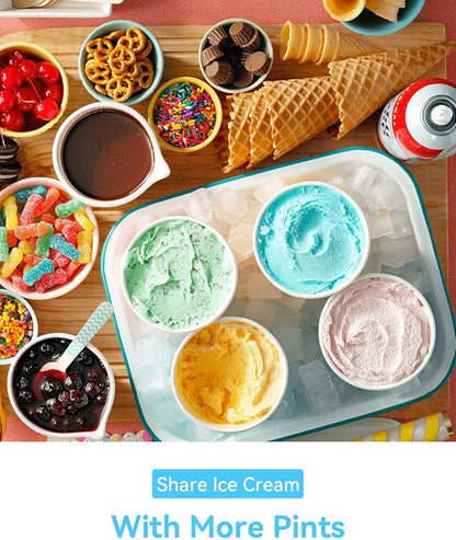 Creami Swirl Pints and Lids NC701 NC701C Compatible with Ninja Swirl CREAMi Ice Cream and Soft Serve Maker (NC700 Series), Food-grade & Dishwasher Safe, Creami Swirl Containers NC701, 4 Pack