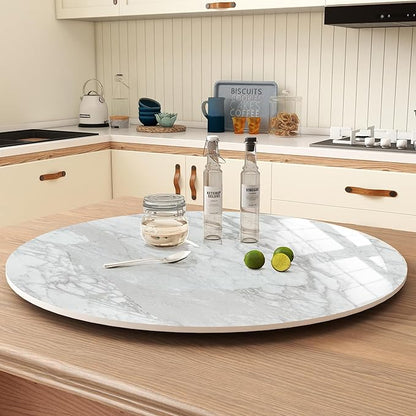 31.5" Lazy Susan for Table Top Tempered Glass Rotating Serving Tray for Dining Table, Kitchen Lazy Susan Organizer Spinning Rotating Food Server Party Centerpieces