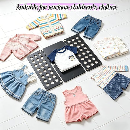 Mini Toddler Shirt Folding Board & Shirt Folder (Ages 1-7), Small Portable Clothes Folder, Build Independence & Fine Motor Skills