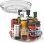 LAMU 2 Pack 10.6in Lazy Susan Organizer Turntable for Cabinet, Lazy Susan for Refrigerator Rotating Organizer for Fridge, Kitchen, Pantry, Countertop, Bathroom, Medicine Cabinet Organizer, Gray
