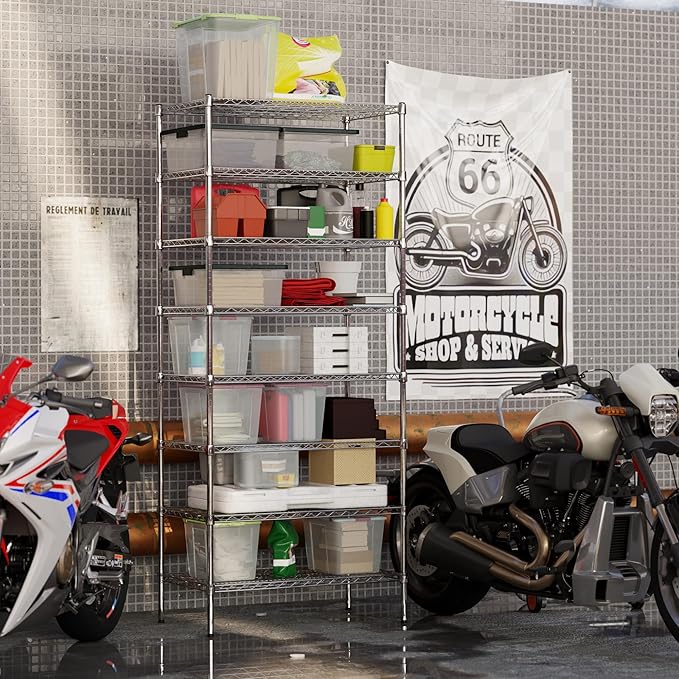 21" Deep x 36" Wide x 86" Height Wire Shelving Kit | 8-Tier | NSF Commercial Storage Rack Unit
