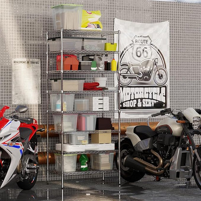 21" Deep x 36" Wide x 86" Height Wire Shelving Kit | 8-Tier | NSF Commercial Storage Rack Unit