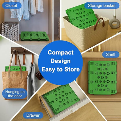 BoxLegend V3 Shirt Folder Board Tshirt Clothes Folder Folding Board Durable Laundry Sorter Helper Liner, Green