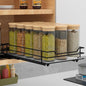 BOIVSHI Pull Out Spice Rack Organizer for Cabinet, Heavy Duty Slide Out Spice Rack Organizer for Kitchen Cabinets and Pantry, Fits Spices, Sauces, Canned Food (6.5''Wx10.5''Dx2.5''H)
