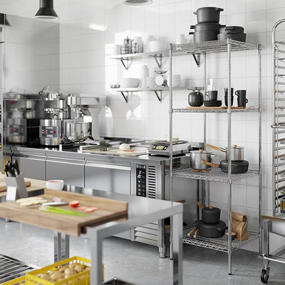 24" Deep x 24" Wide x 74" Height Wire Shelving Kit | 4-Tier | NSF Commercial Storage Rack Unit