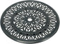 VIVIJASON 24" Cast Aluminum Lazy Susan Turntable, 360° Rotating Display Tray with Silent Bearings, Round Table Top Swivel Serving Plate with Umbrella Hole for Outdoor Dining Table, Elizabeth Style