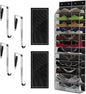 Kotkn Over The Door Shoe Organizer with 12 Large Breathable Pockets - Durable Hanging Storage for the Entire Family's Shoes (Black)