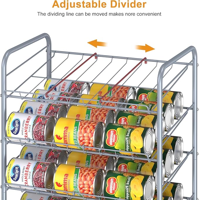 Nandae Can Rack Organizer, 7 Tier Kitchen Food Storage Rack Organizer, Can Holder Storage Dispenser for Kitchen Cabinet, Countertop, Pantry Organizers, Cupboard