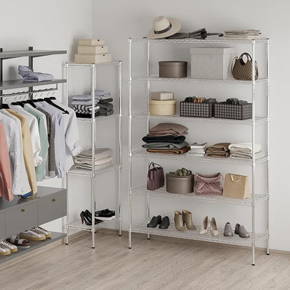 18" Deep x 54" Wide x 86" Height Wire Shelving Kit | 6-Tier | NSF Commercial Storage Rack Unit