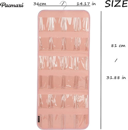 PACMAXI Over The Door Shoes Organizer for 12 Pairs of Baby Shoes Boys Girl, Hanging Baby Sole Shoe Organizer with Hanger(Felt Material-Pink)