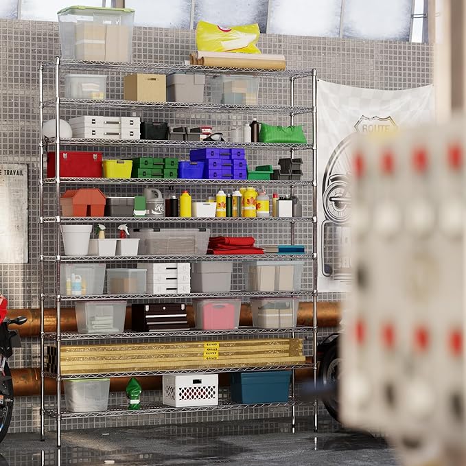 14" Deep x 72" Wide x 96" Height Wire Shelving Kit | 10-Tier | NSF Commercial Storage Rack Unit